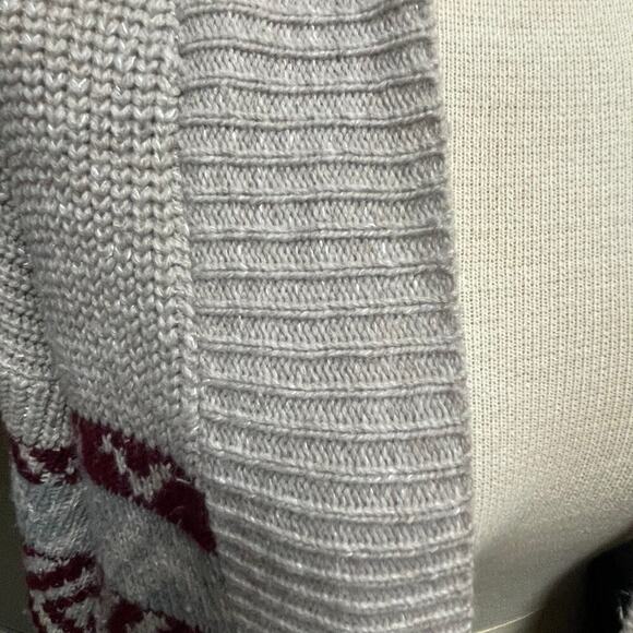 Eddie Bauer Size Medium Long Sweater Open Cardigan Southwestern Shawl Cozy - Picture 2 of 4